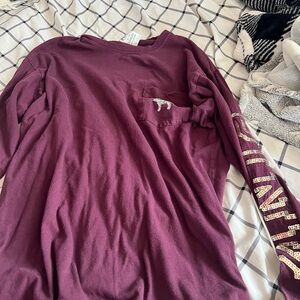 PINK Victoria's Secret Maroon Top